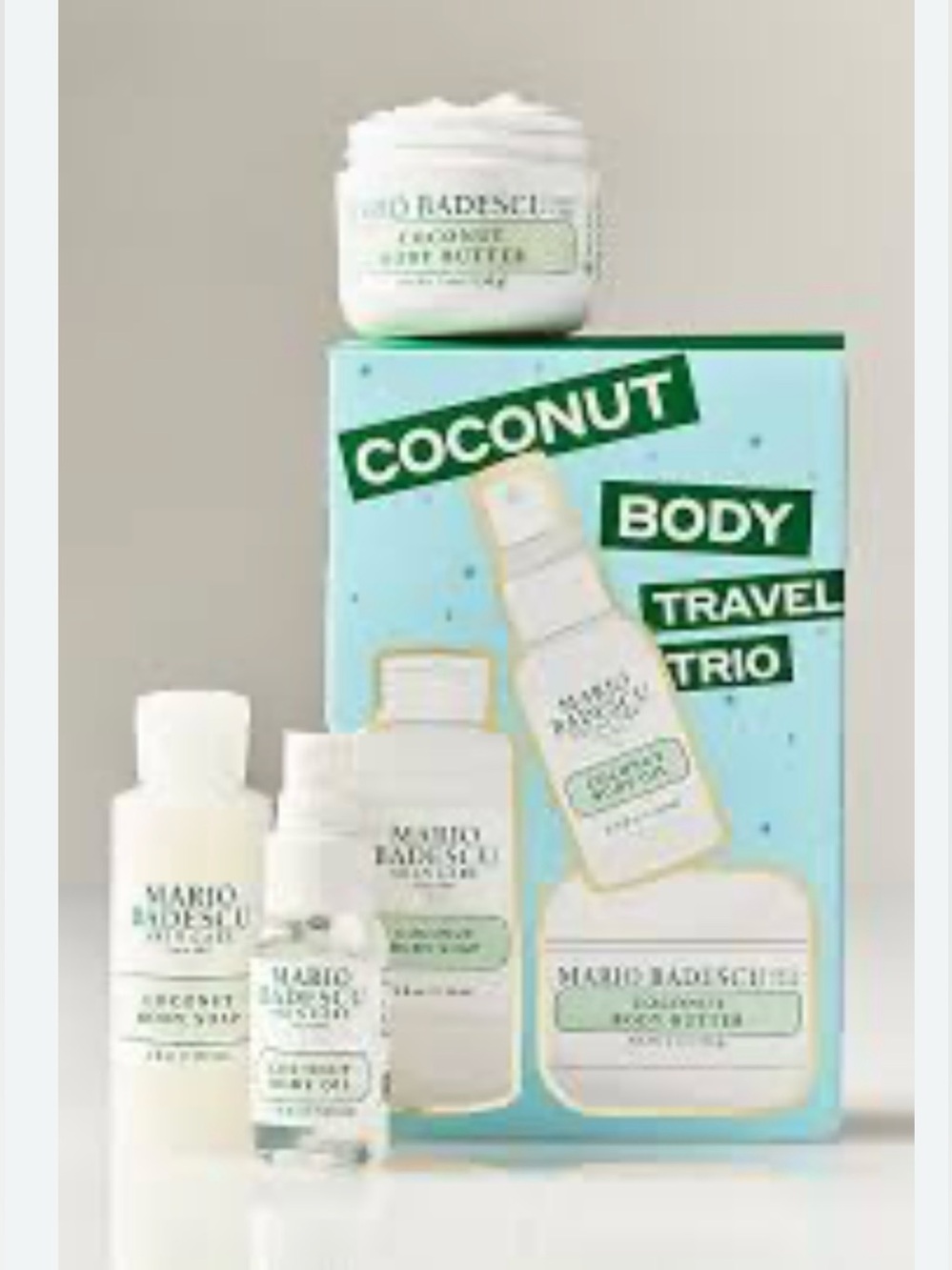 Mario Badescu Coconut Body Travel Trio NEW